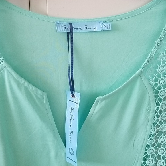 Turquoise Crochet Swim Cover up - Picture 5 of 7